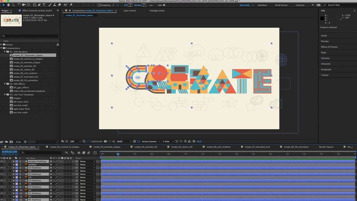 Моушн-дизайн текста в After Effects