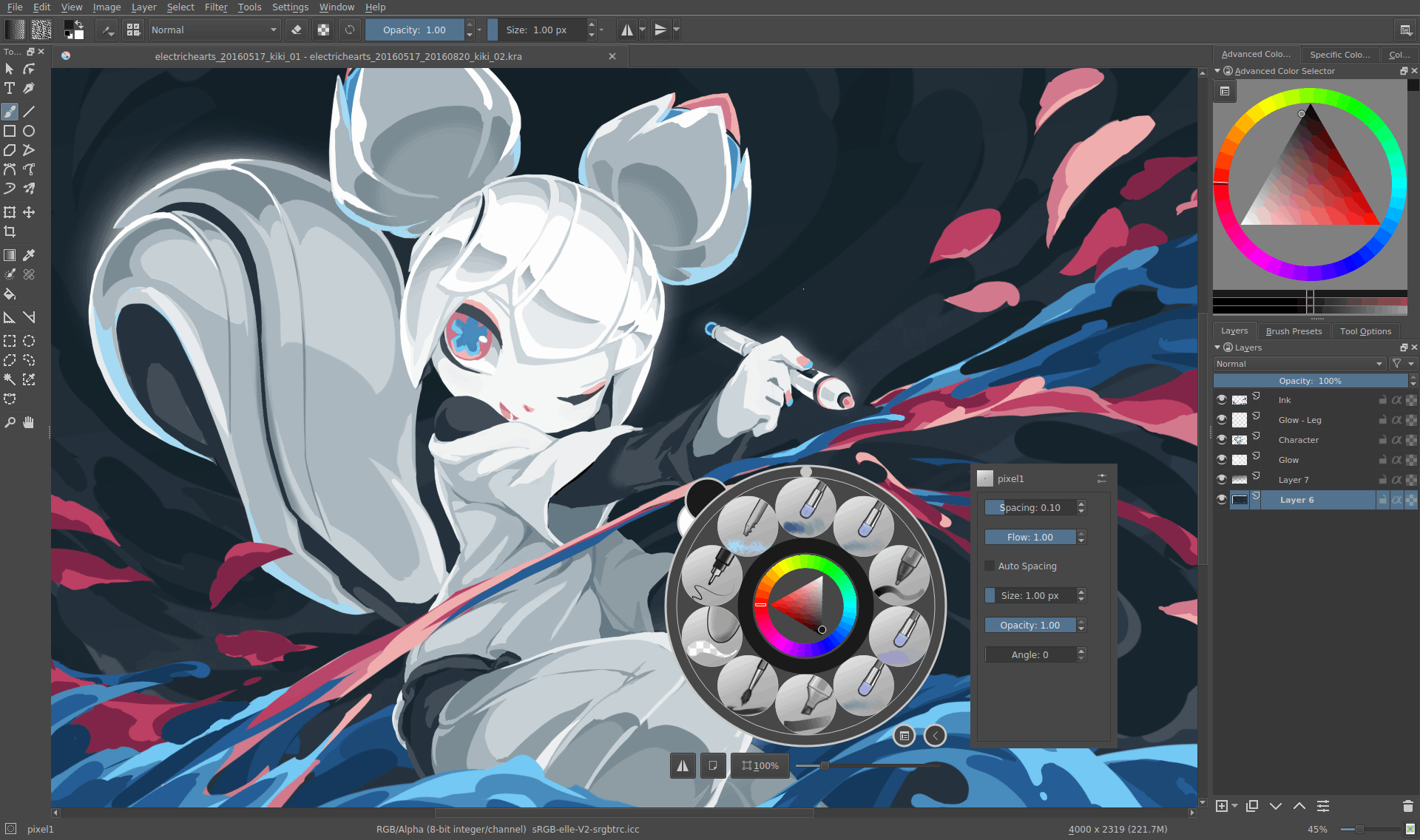 2D-анимация в Krita на планшете