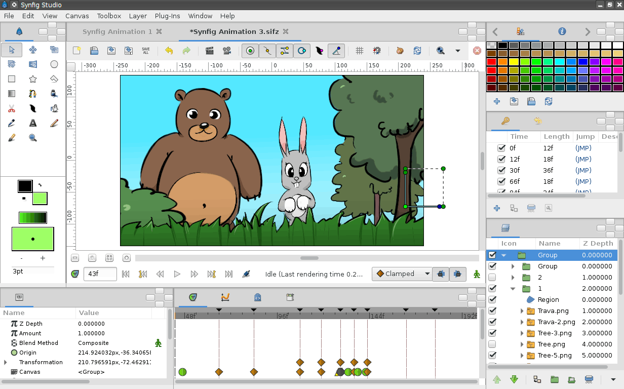 Векторная анимация в Synfig Studio