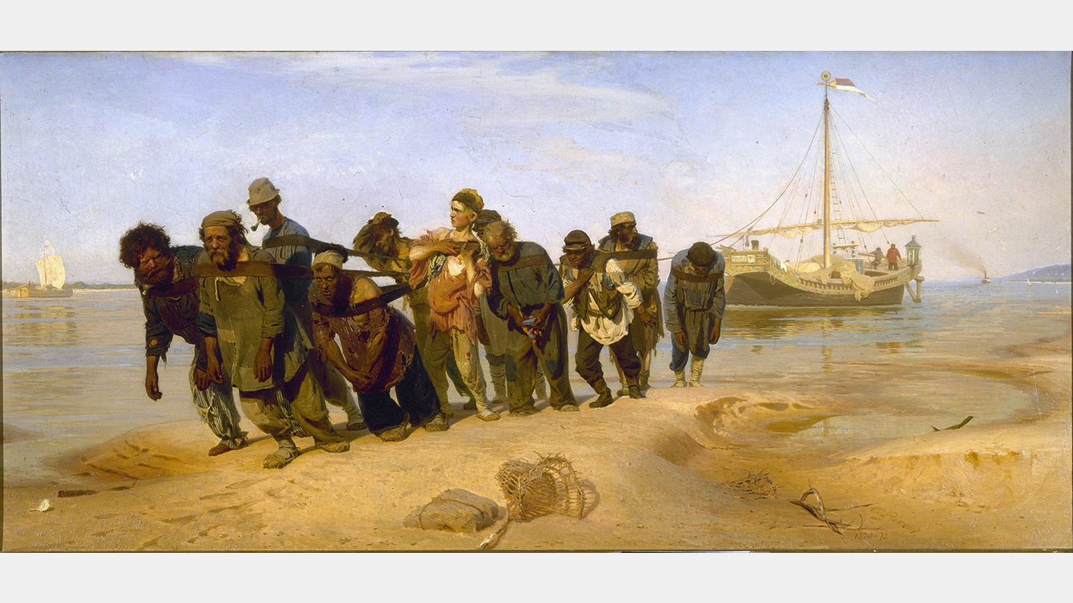 Репин Бурлаки на Волге картина 1873