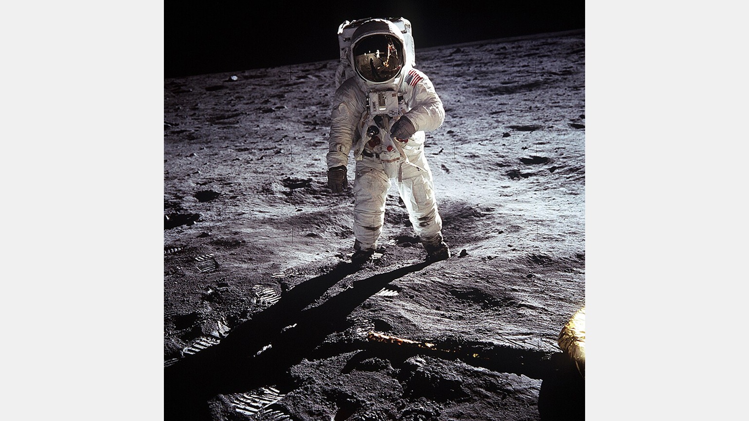 Человек на Луне первая фотография Базз Олдринн