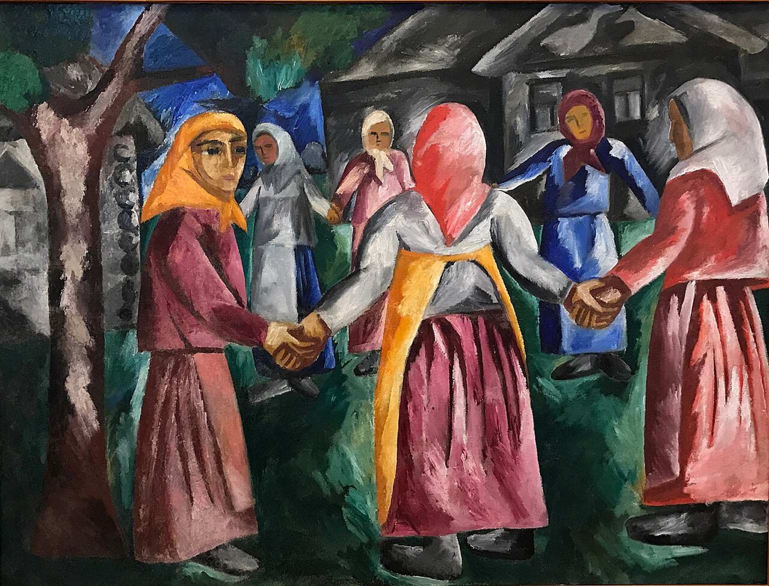 Наталья Гончарова Хоровод картина 1910