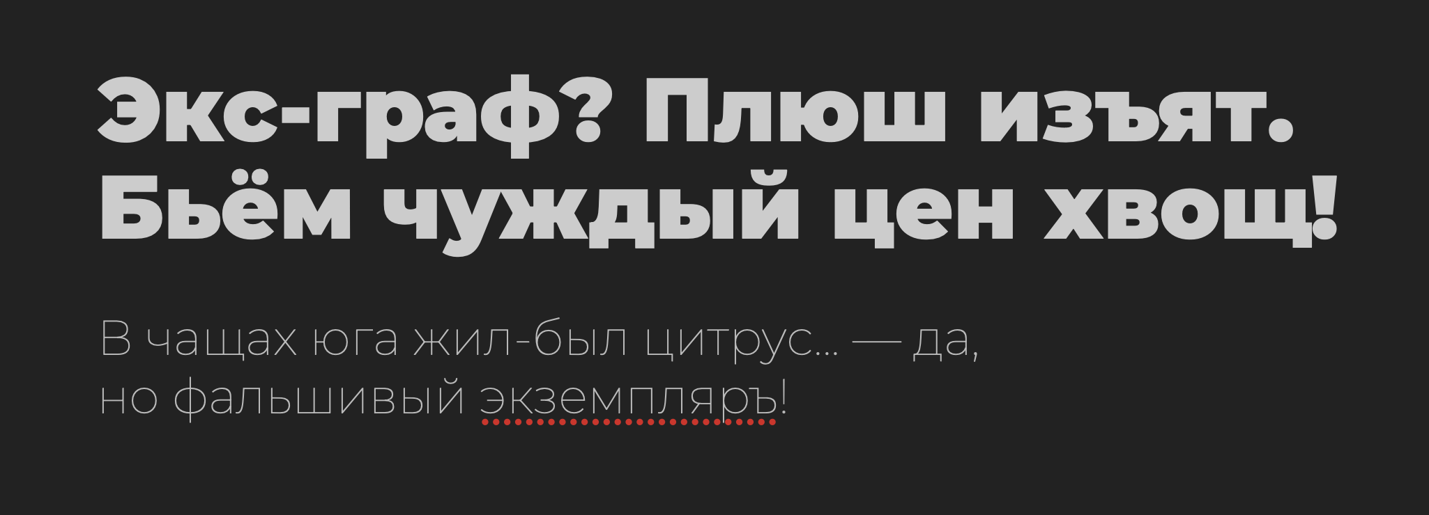 шрифтовая пара одной гарнитуры
