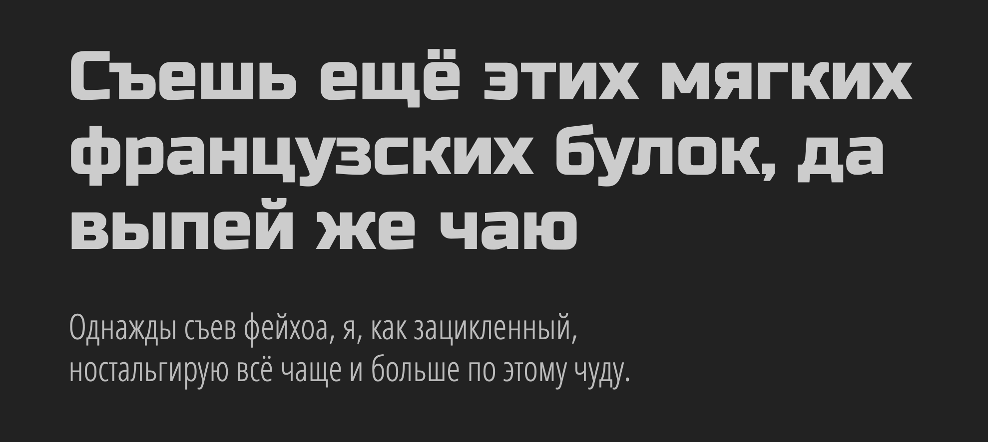 шрифтовая пара акцидент гротеск
