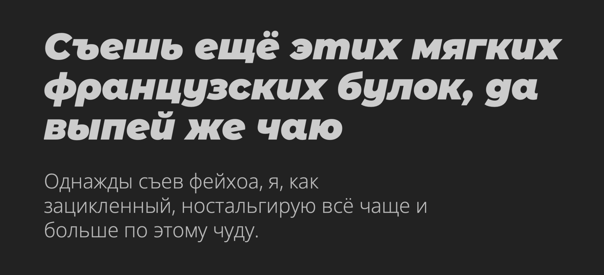 шрифтовая пара из двух гротесков
