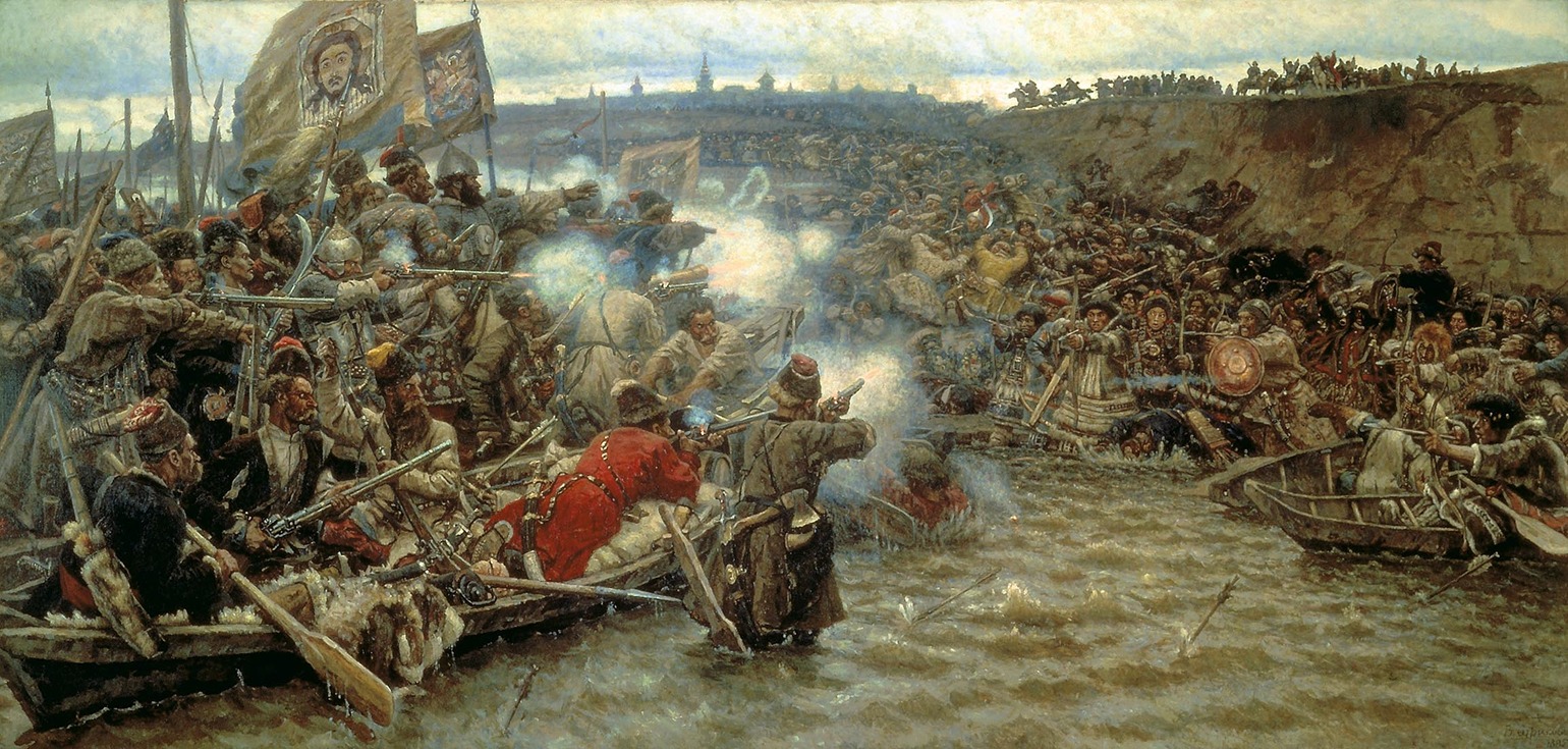 Суриков покорение Сибири Ермаком картина описание 1895 год где хранится
