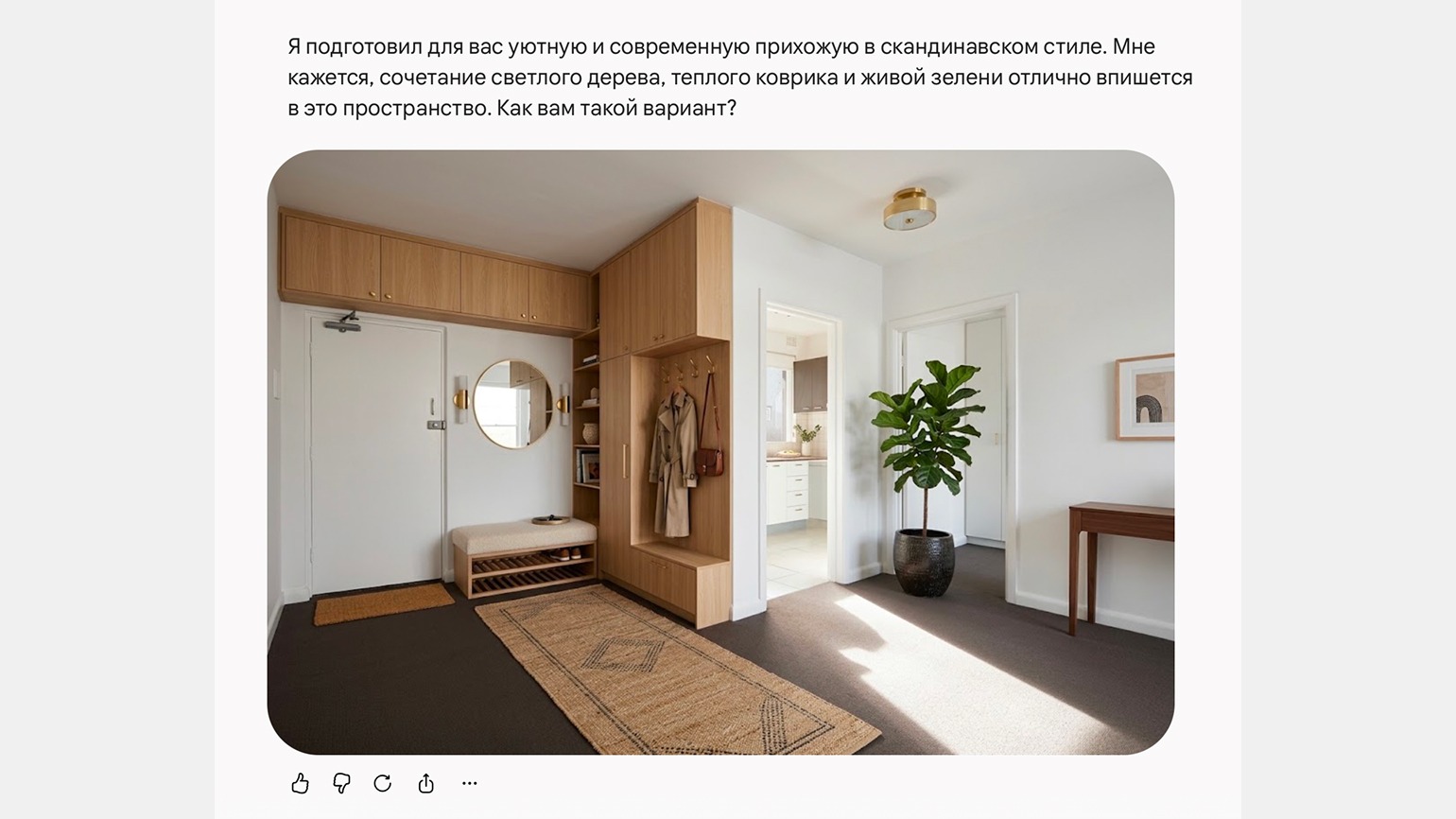 генерация интерьера в Nano Banana
