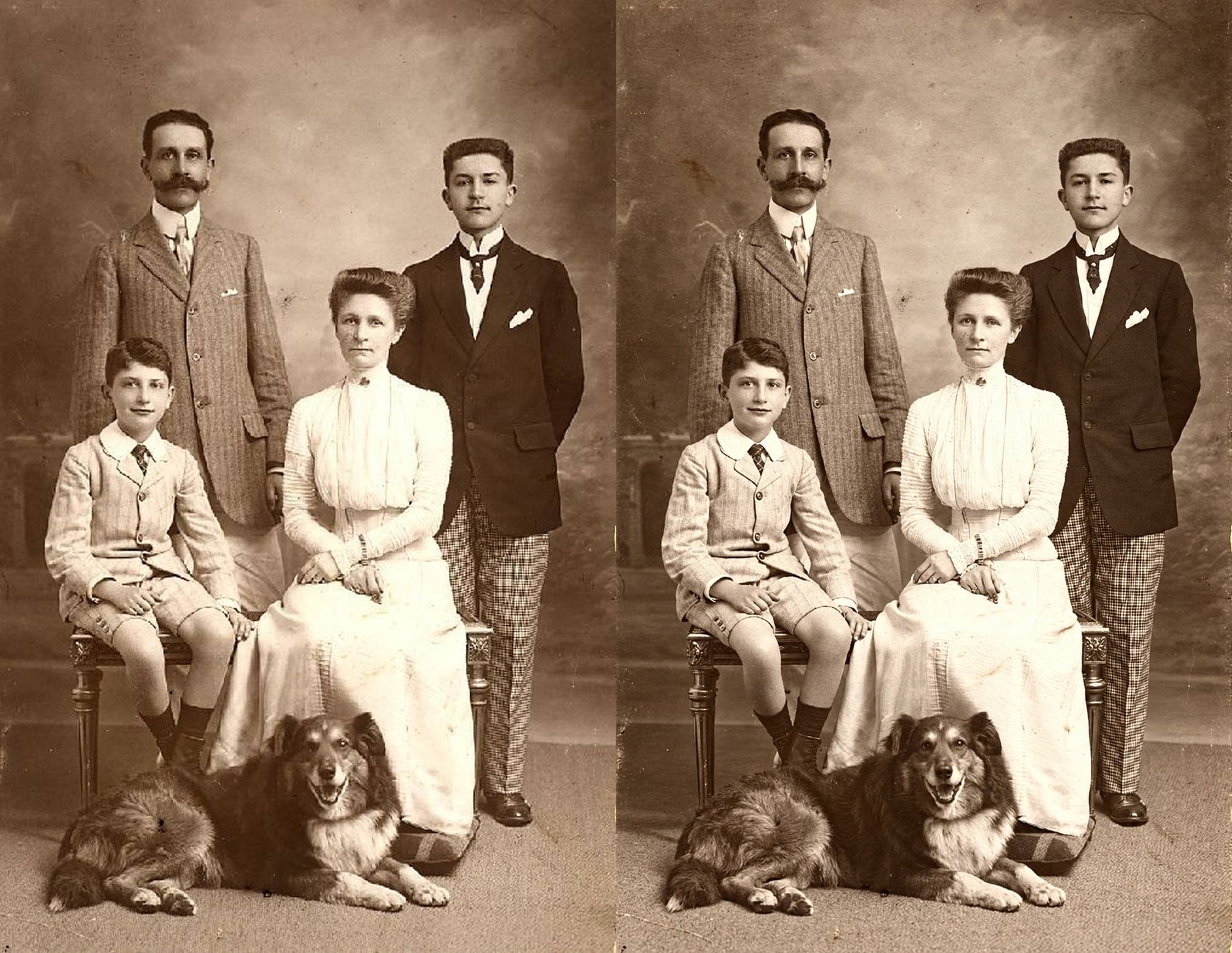 Результат промпта, где нужно сделать старую фотографию четкой
