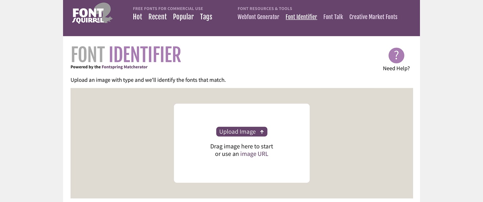 как определить шрифт по фото онлайн сервис Font Squirrel Matcherator
