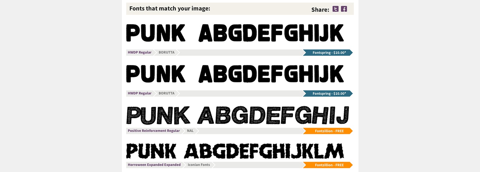 поиск шрифта через сервис Font Squirrel
